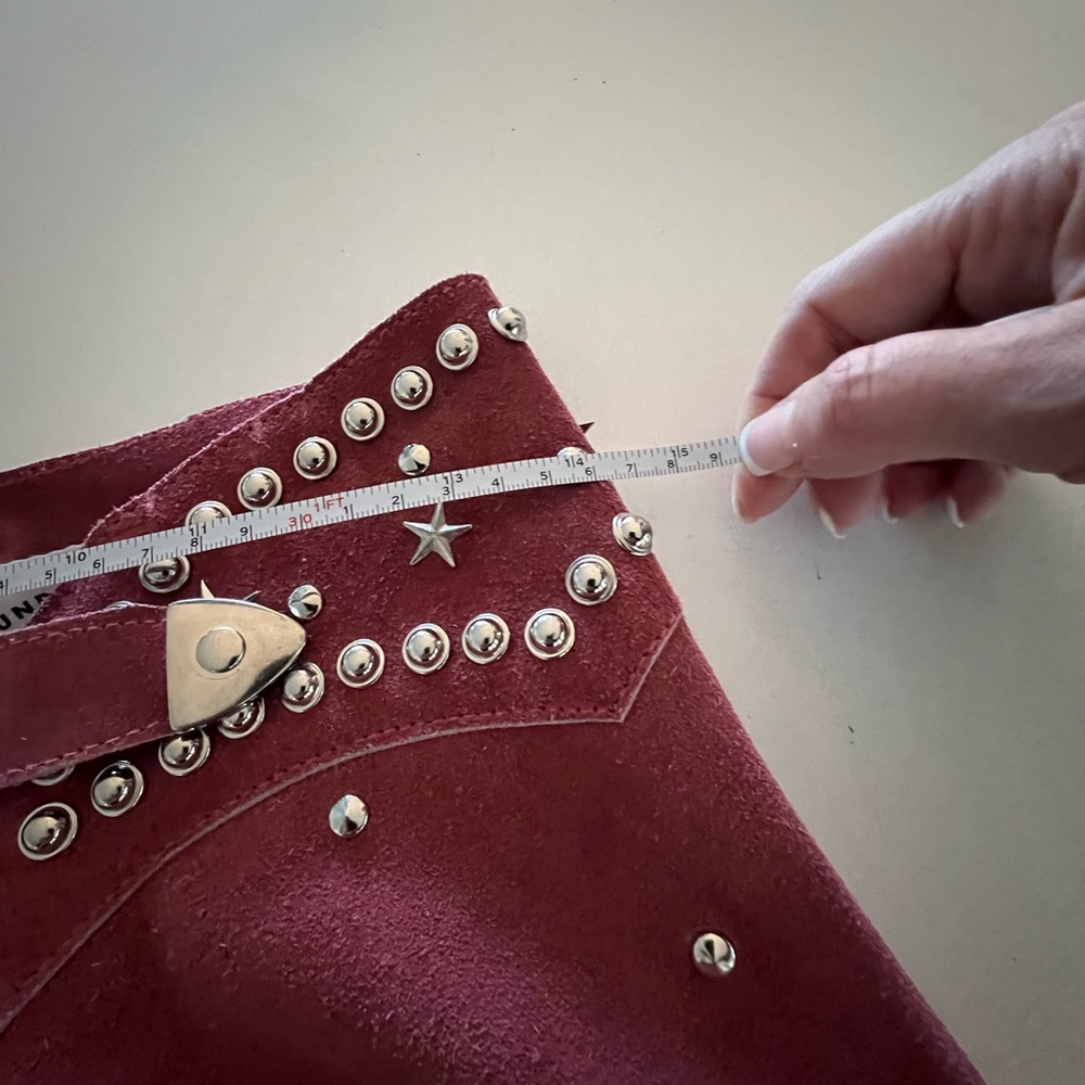 Understated Leather Chaps Belt in Pink “Rebelious Rose” - Picture 10 of 12